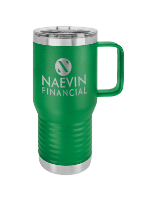 Polar Camel 20 oz. Green Vacuum Insulated Travel Mug with Slider Lid**CUSTOM**