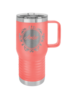 Polar Camel 20 oz. Coral Vacuum Insulated Travel Mug with Slider Lid**CUSTOM**