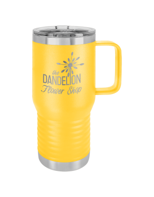 Polar Camel 20 oz. Yellow Vacuum Insulated Travel Mug with Slider Lid**CUSTOM**