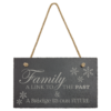 11 3/4" x 7" Rectangle Slate Decor with Hanger String - CUSTOM LASER ENGRAVED
