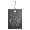 13 3/4" x 9 3/4" Rectangle Slate Cutting Board with Hanger String - CUSTOM LASER ENGRAVED