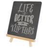 6 3/4" x 7 3/4" Wood/Slate Easel - CUSTOM LASER ENGRAVED